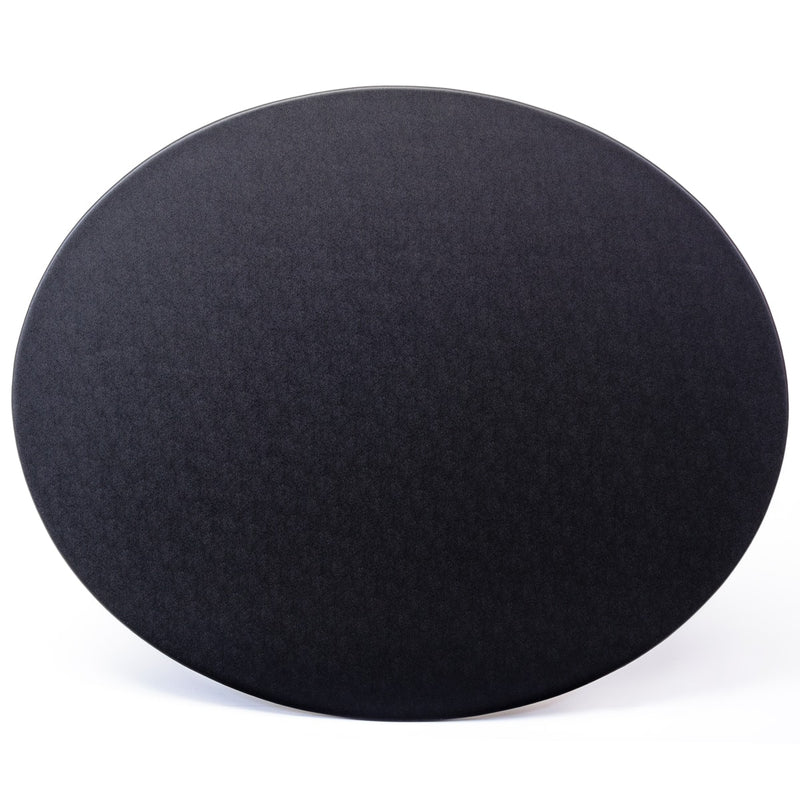 Black Leatherette 17" x 14" Oval Conference Pad