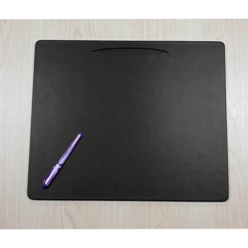 Black Leatherette Conference Table Pad with Pen Well, 17 x 14