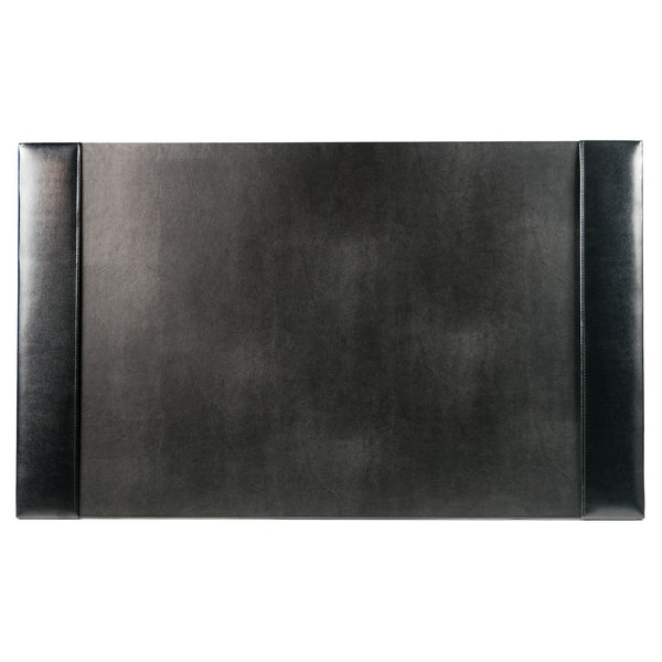 Black Bonded Leather 30" x 18" Desk Pad
