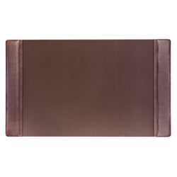 Chocolate Brown Leather 34" x 20" Side-Rail Desk Pad
