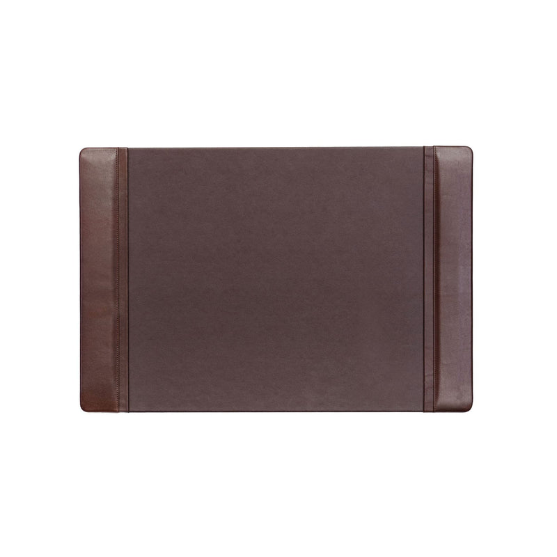 Chocolate Brown Leather 25.5" x 17.25" Side-Rail Desk Pad