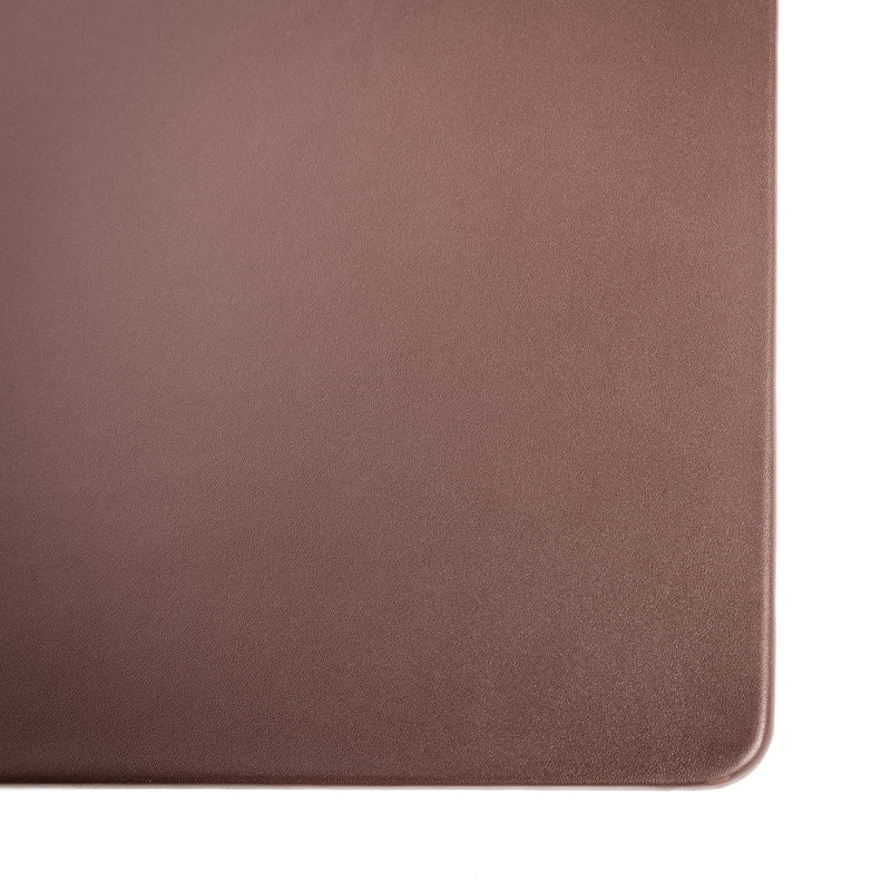 Chocolate Brown Leather 38" x 24" Desk Mat without Rails