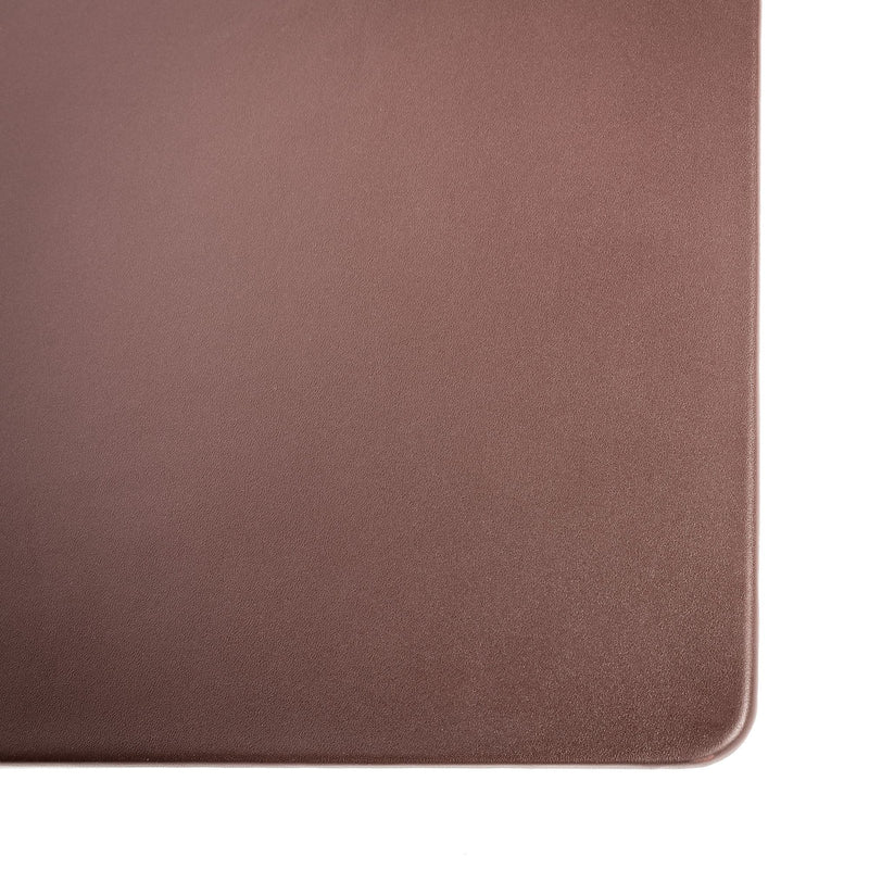 Chocolate Brown Leather 34" x 20" Desk Mat without Rails