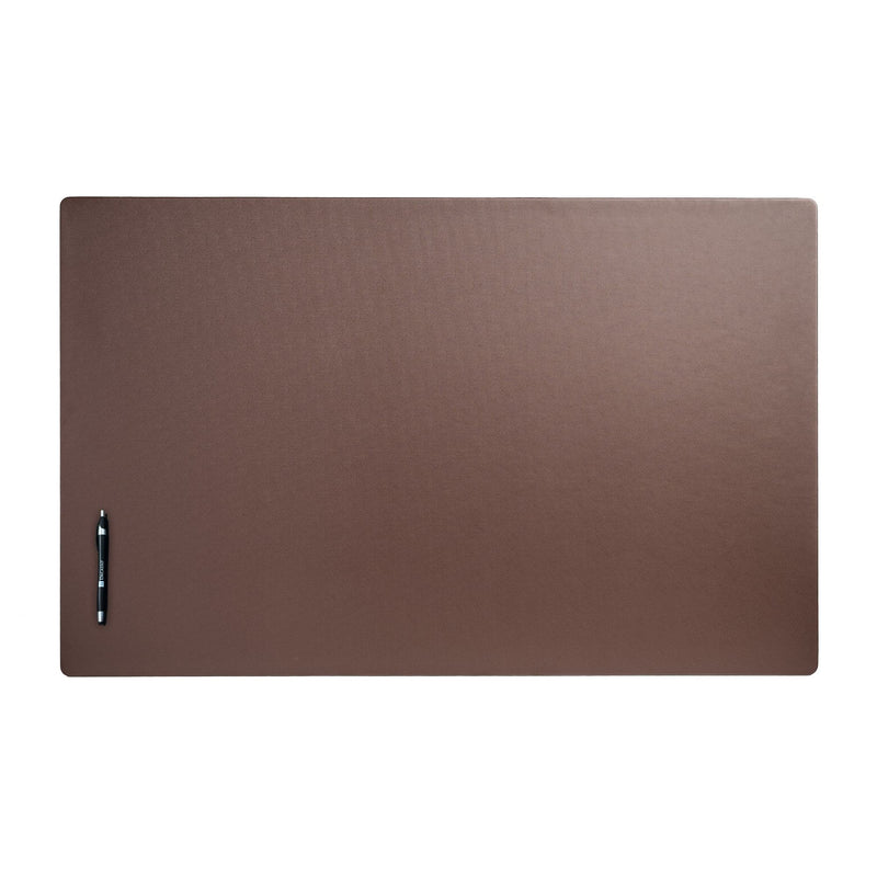 Chocolate Brown Leatherette 38" x 24" Desk Mat without Rails