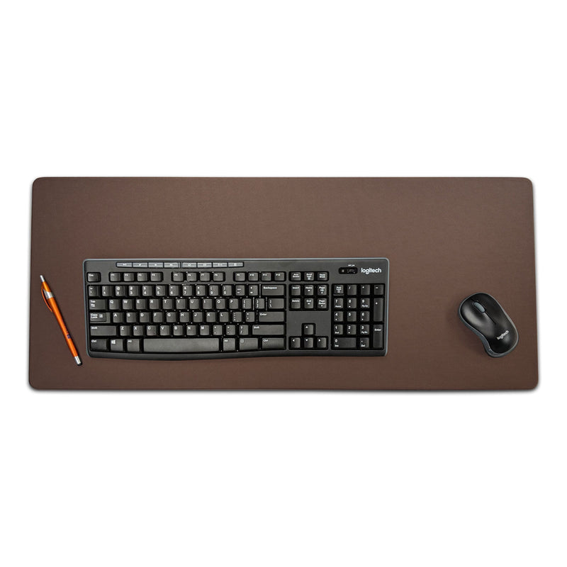 Brown Leatherette 30" x 12.5" Keyboard/Mouse Desk Mat
