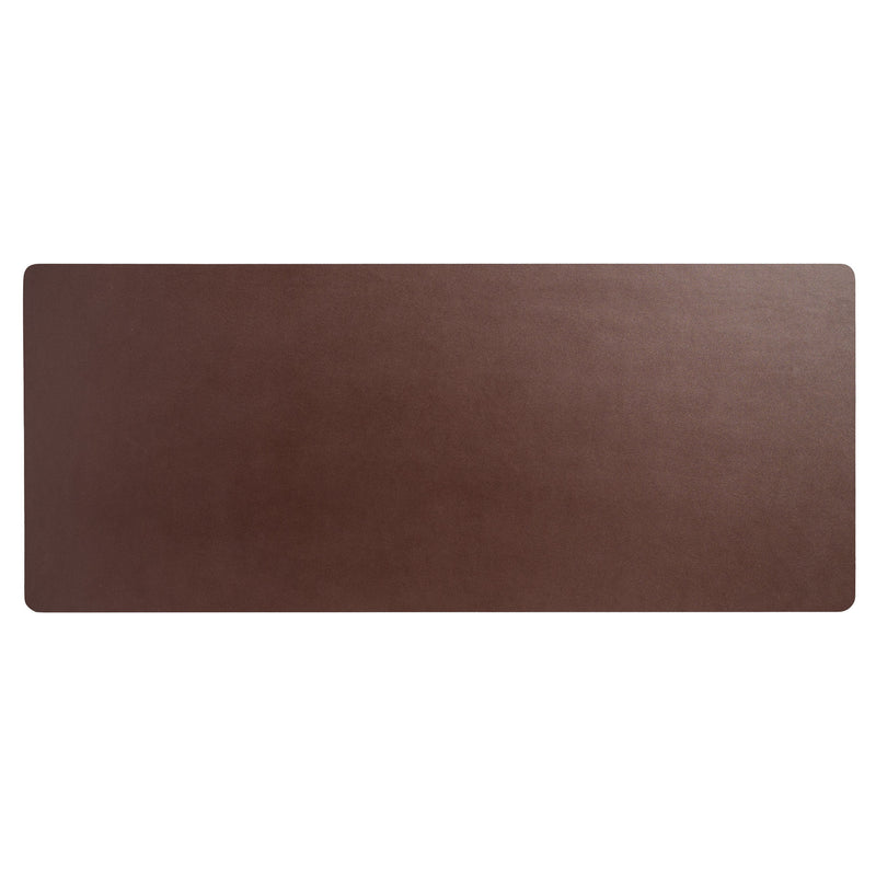Chocolate Brown Leather 30" x 12.5" Conference Table Single Runner