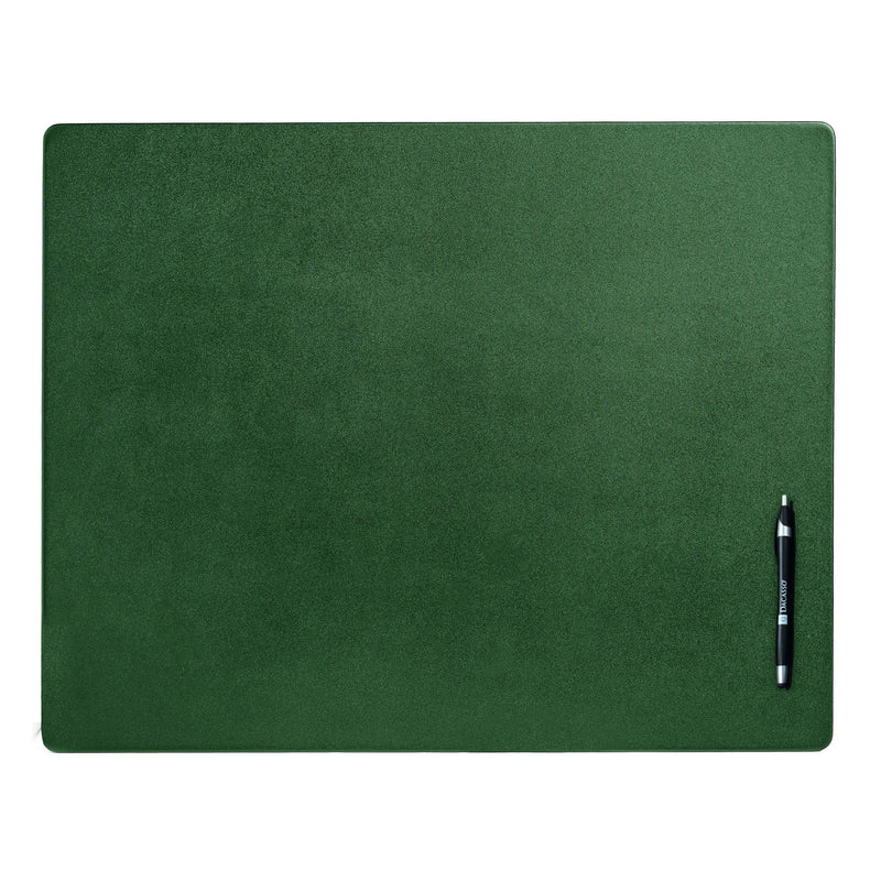 Dark Green Leather 24" x 19" Desk Mat without Rails