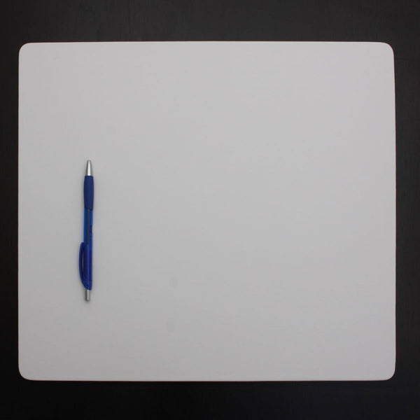 White Leatherette 17" x 14" Conference Table Pad
