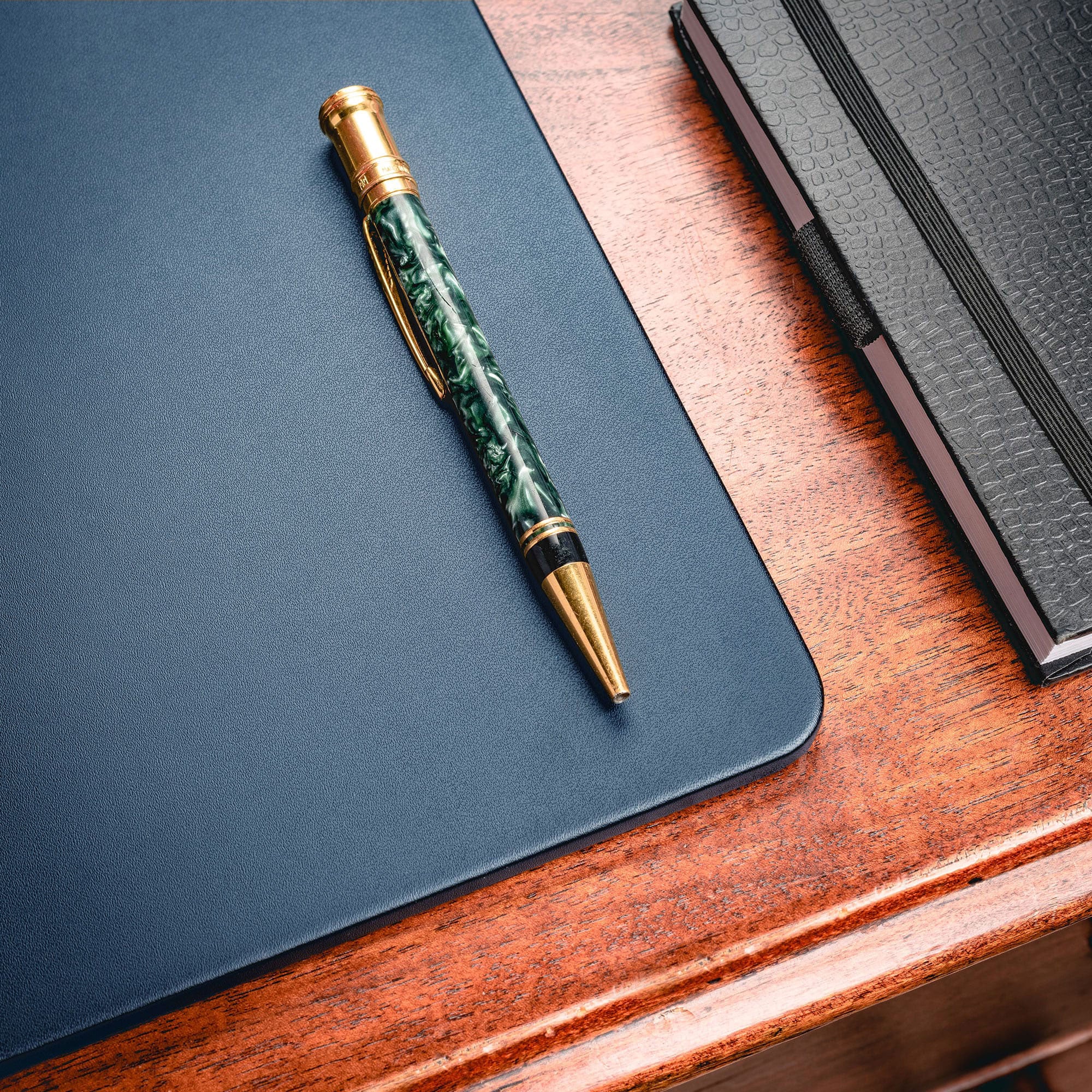 Navy Blue Leatherette 22" x 14" Conference Pad