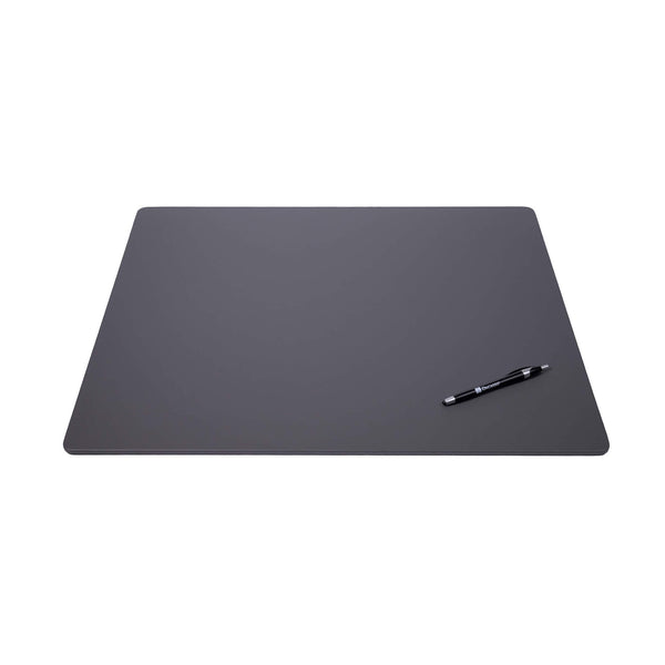 Gray Leather 24" x 19" Desk Mat without Rails