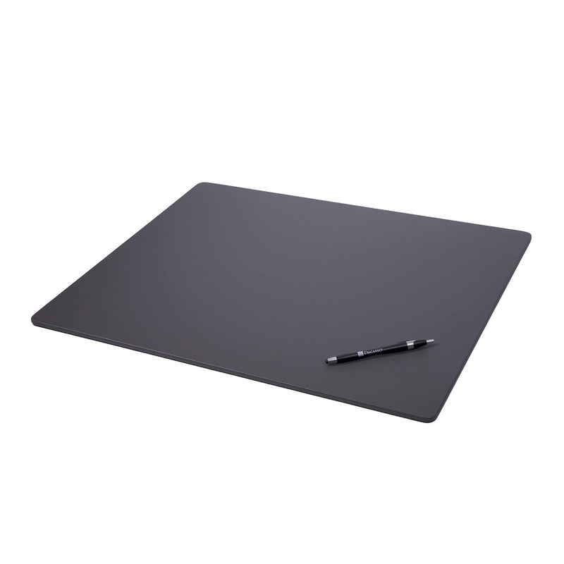 Gray Leather 24" x 19" Desk Mat without Rails