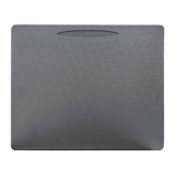 Gray Leather Conference Table Pad with Pen Well, 17 x 14