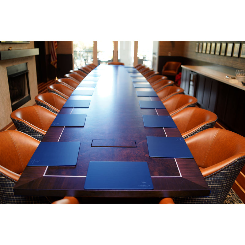 Navy Blue Leather 17 x 14 Conference Table Pad