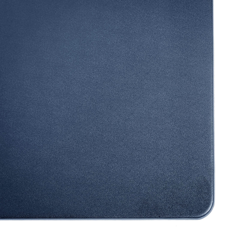 Navy Blue Leather Desk Pad without Rails, 34" x 20"