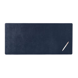 Navy Blue Bonded Leather 32" x 15" No Core Rollable Desk Mat/Pad