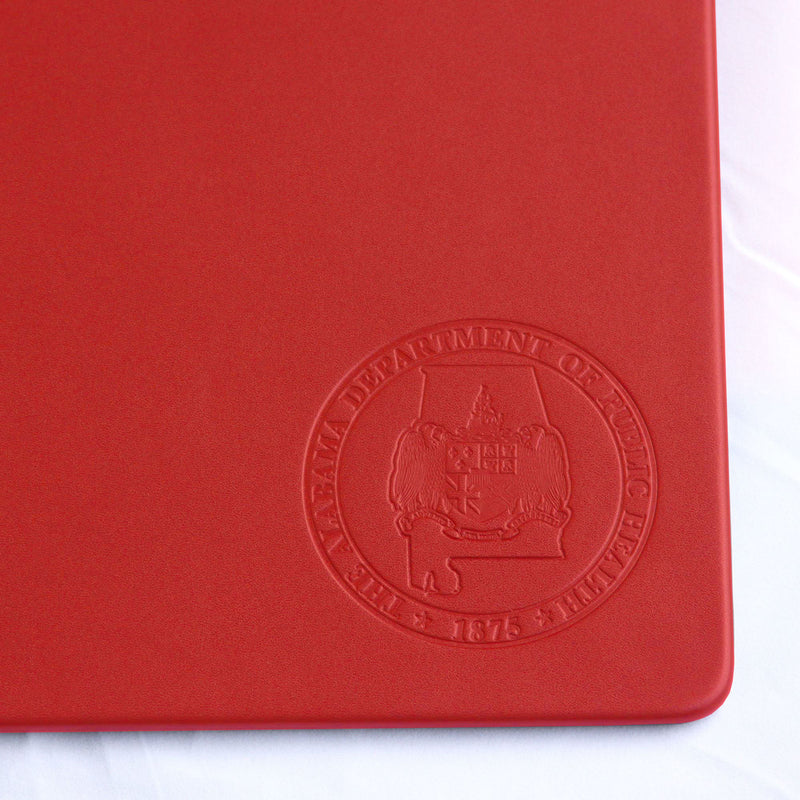 Red Leatherette 20" x 16" Conference Table Pad