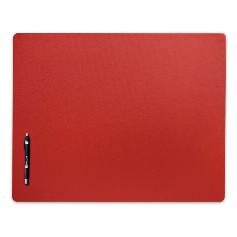 Red Leather 24" x 19" Desk Mat without Rails